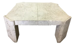 Superb Samuel Marx Style Natural Coquina Coral Stone Coffee Table