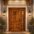 Puerta Queretaro (Model 1022-A) – Handcrafted custom solid wood exterior single door featuring an arched top panel design...