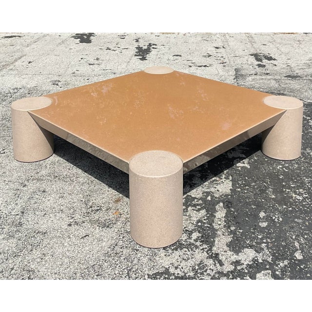 Vintage Contemporary Resin Epoxy Coffee Table For Sale - Image 4 of 5
