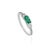 VR Jewels 14k Gold East-West Zambian Octagon Emerald & Baguette Diamond Ring Size 6.5 For Sale - Image 4 of 18