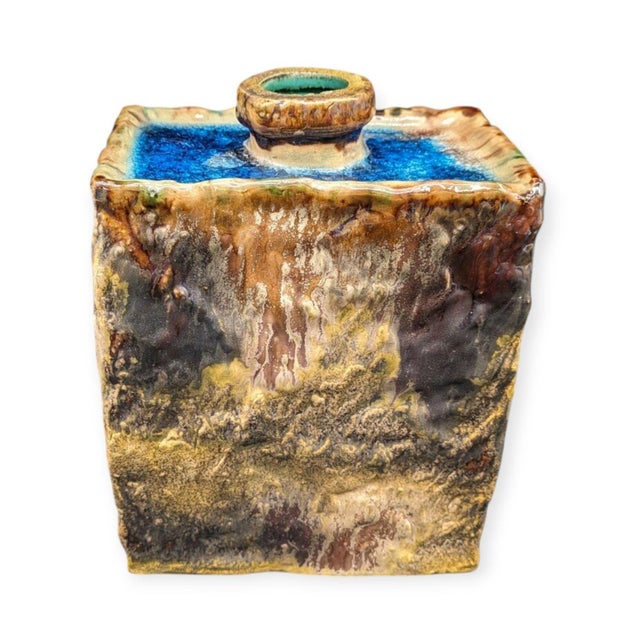 Vintage German Ceramic Vase with Glass Inlay from W. Goebel, 1960s For Sale - Image 6 of 14