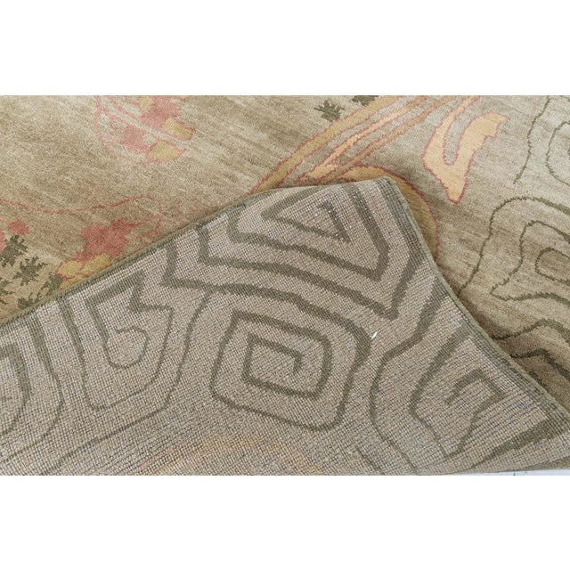 Beige Modern Art Nouveau And Geometric Beige Rug "Naissance" by Doris Leslie Blau For Sale - Image 8 of 8