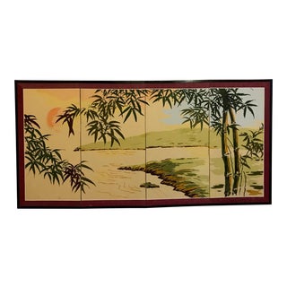 Tropical Folding Screen For Sale