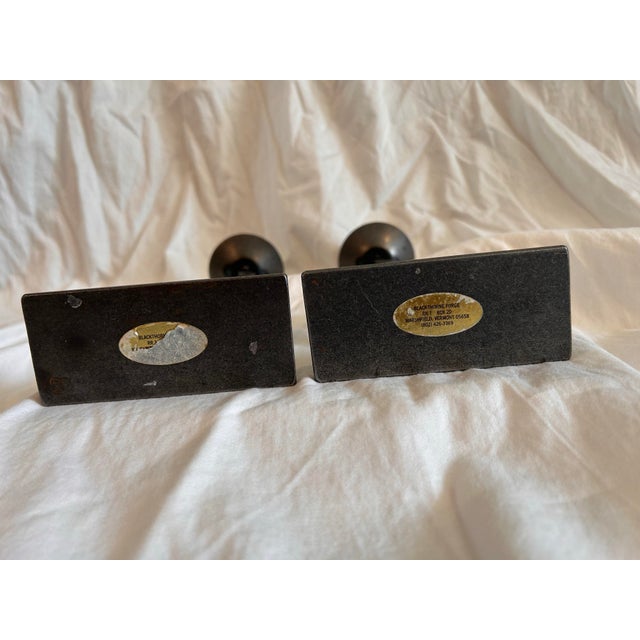 Mid-Century Modern Vintage Blackthorne Forge Iron Candlestick Holders For Sale - Image 3 of 4