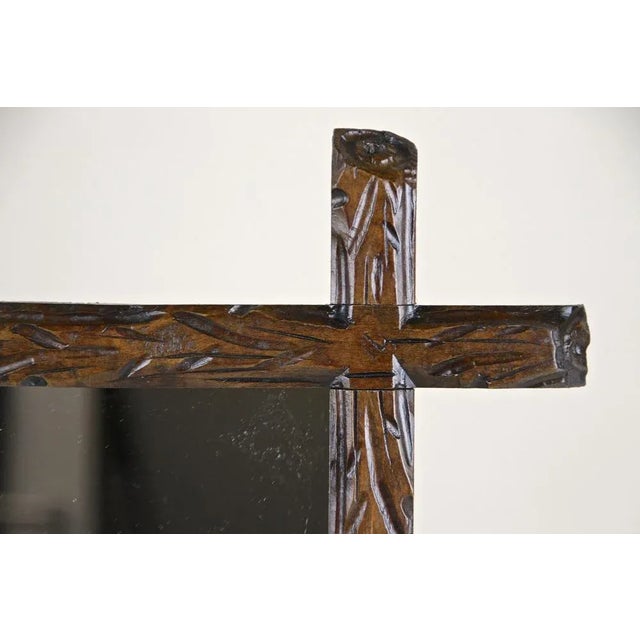 Austrian Black Forest Wall Mirror, 1880s For Sale - Image 5 of 17