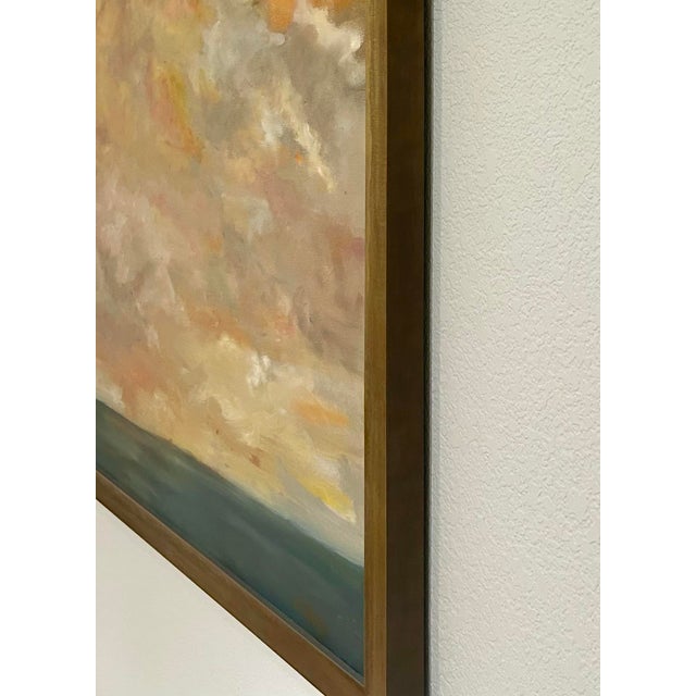 Large original oil painting of majestic clouds by Elizabeth Berry from Mississippi. Title: Peaceful Flame Measures: 36 X...
