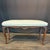 Mid 19th Century Antique French Louis XV Carved Walnut Bench With New Linen Upholstery For Sale - Image 5 of 10