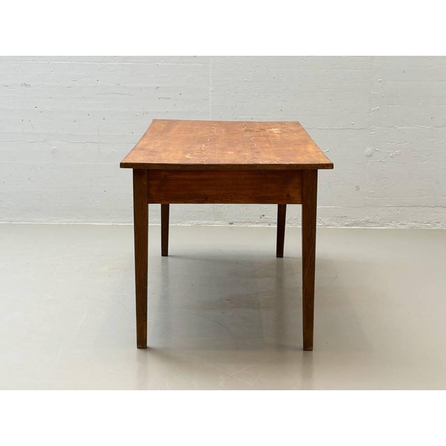 Farmhouse Wooden Table in Softwood, 1960s For Sale - Image 10 of 17