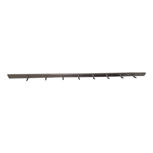 Vintage Industrial Coat Rack in Aluminum, 1970s For Sale