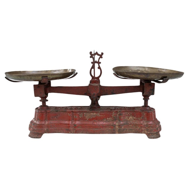 Red 19th Century French Metal Scale For Sale - Image 8 of 18