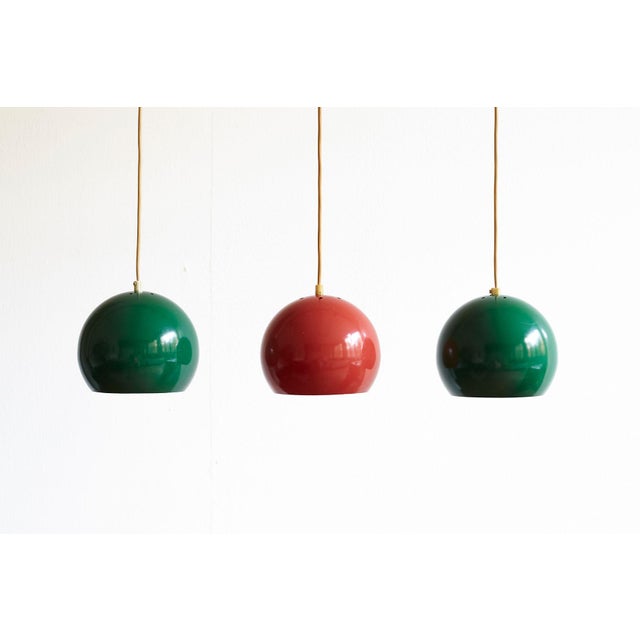 Mid-Century Pendant Lights, Denmark, 1970s, Set of 3 For Sale - Image 11 of 11