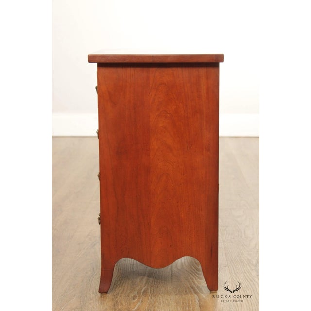 Custom Quality Hepplewhite Style Cherry Inlaid Diminutive Chest of Drawers For Sale - Image 10 of 12