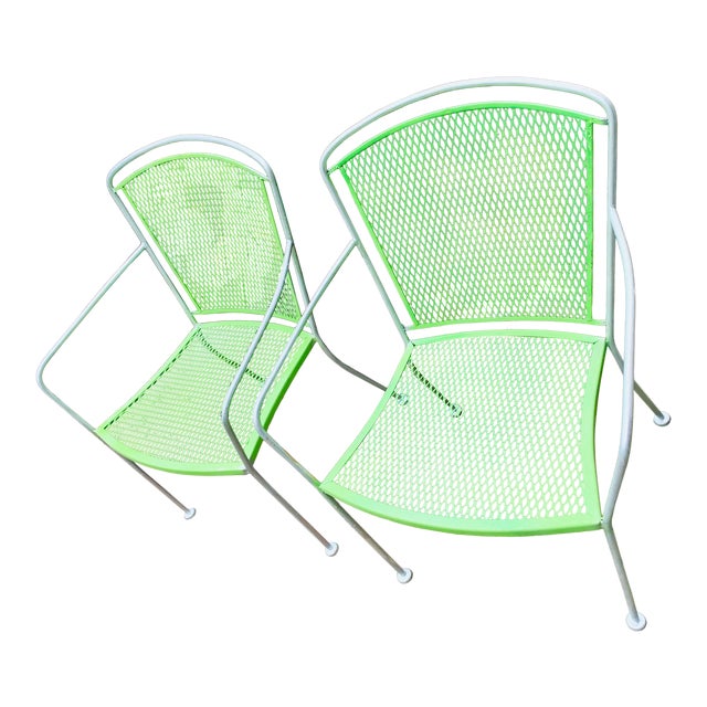 Vintage Mid Century Garden Patio Chairs - A Pair For Sale