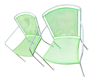 Vintage Mid Century Garden Patio Chairs - A Pair