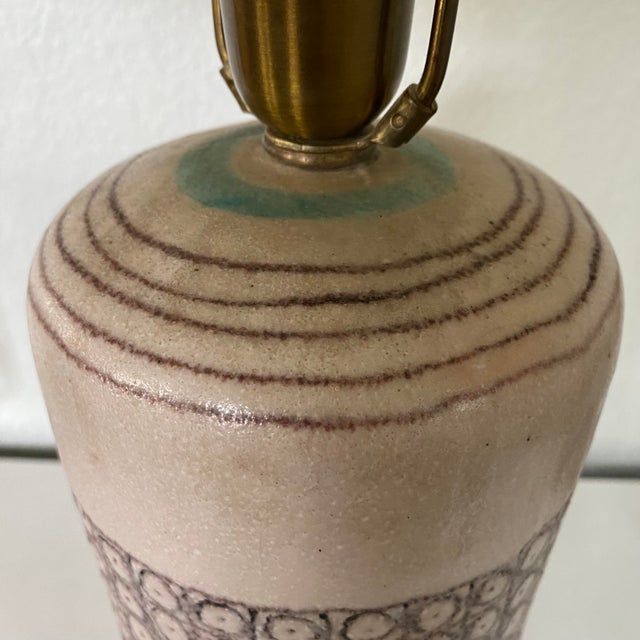 Guido Gambone Early 1950s Guido Gambone Lamp For Sale - Image 4 of 12