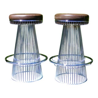 Warren Platner Inspired Bar Stools - A Pair For Sale