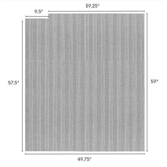 Ralph Lauren Ralph Lauren Fawkes Woolen Stripe Fabric Remnant 49" X 56" For Sale - Image 4 of 5