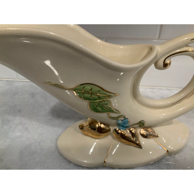 Mid-Century Modern Hull Pottery Cornucopia For Sale - Image 3 of 8