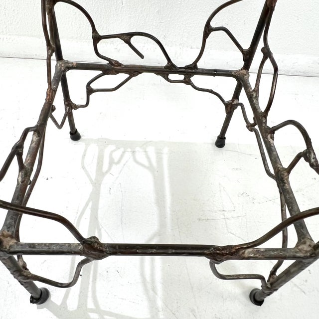 1980s Wrought Iron Vanity Stool For Sale - Image 12 of 15