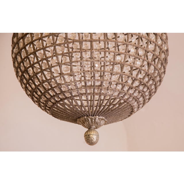 1970s Set of 4 French Sphere Chandelier Emperor Style, 1970s For Sale - Image 5 of 9