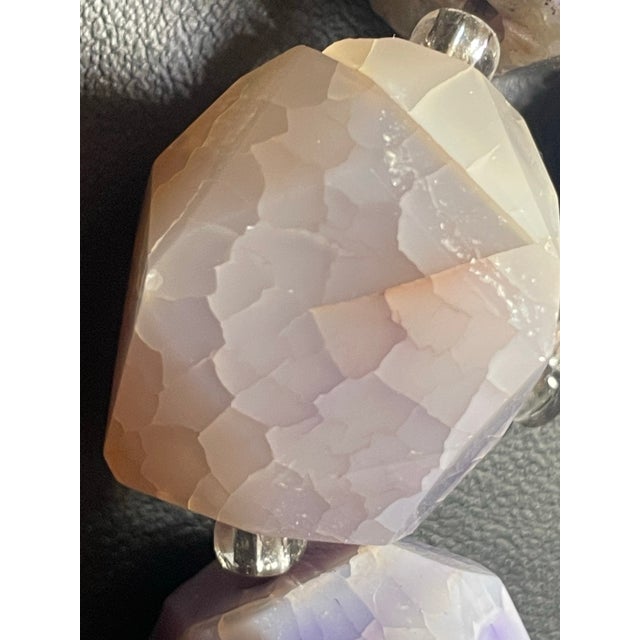 Metal Gemstone Necklace, Massive Purple Passion Agate From Mexico, 267 Gram, in 925 Sterling Silver For Sale - Image 7 of 8