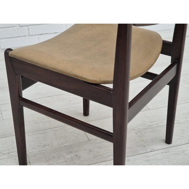 Danish Dining Chairs in Teak & Leather, 1970s, Set of 5 For Sale - Image 13 of 18