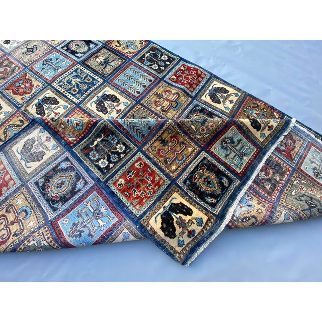 Brick Red Handmade Bakhtiyari Oriental Rug With Persian Qashqai Motifs – 5.10×8.7ft For Sale - Image 8 of 9