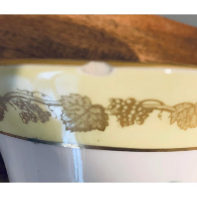 Mid 20th Century Vintage Mottahedeh Gilt Vase With Floral and Grape Wine Gilt Decoration and Handles For Sale - Image 5 of 6