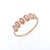 Modern 18k Yellow Gold Pink Sapphire Half Eternity Ring Band Size 7 For Sale - Image 3 of 12