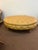 Large leather tufted ottoman Has a slight scuff on one side please see the pictures also has a few very minor spots on...