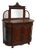Sideboard Chiffonier with Mirror Top and Rounded Faceted Leaded Glass Doors, Germany, 1890s For Sale