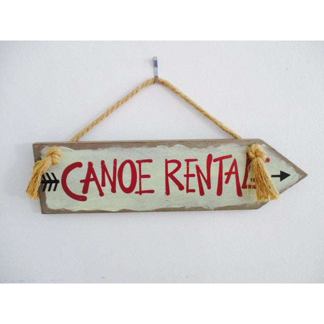 "Canoe Rentals" Wooden Sign Chairish