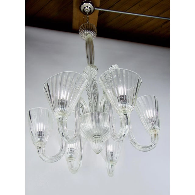 1940s Italian Venetian Murano Glass Chandelier For Sale In Houston - Image 6 of 9