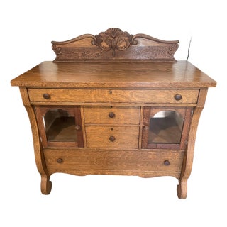 Antique American Empire Revival Style Sideboard/Buffet For Sale