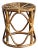 Vintage Boho Bent Rattan Low Stool For Sale