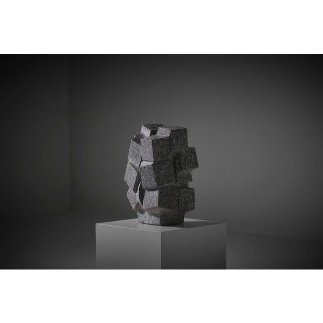 Abstract Stone Sculpture Metropolis 4 by Vittorio Di Muzio, Italy, 1980s For Sale - Image 9 of 11