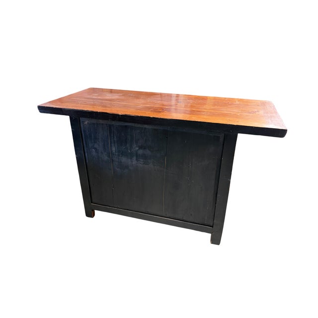 1980s Vintage Asian Cantonese Natural Wood Low Chest 26.25" H For Sale - Image 5 of 6