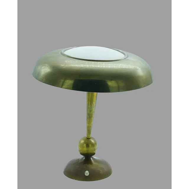 Italian Table Lamp in Brass by Oscar Torlasco for Lumi, 1950s For Sale - Image 3 of 8