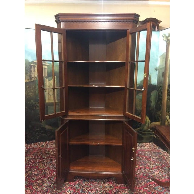 Craftique Corner Cabinet, Corner Cupboard For Sale - Image 6 of 10