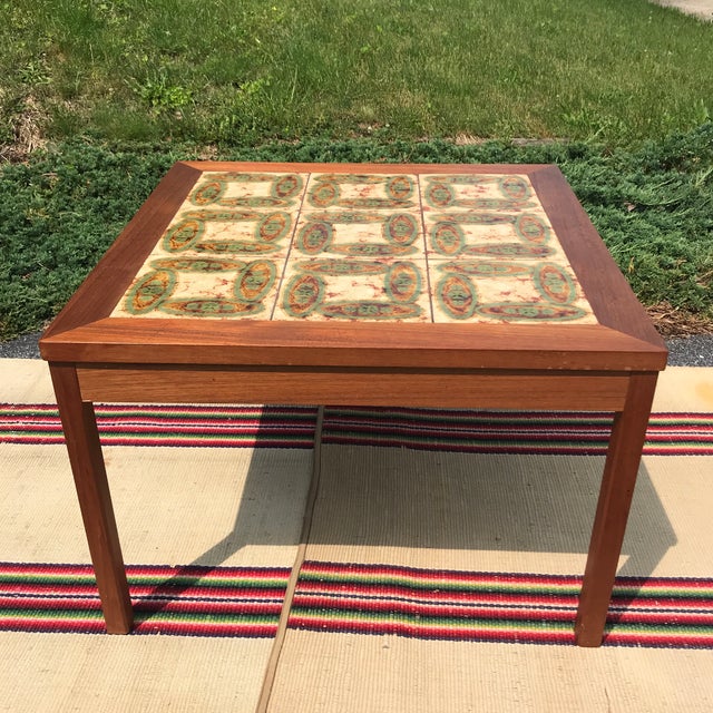 1970s Danish Modern Dyrlund Teak TileTop Side/Coffee Table Chairish