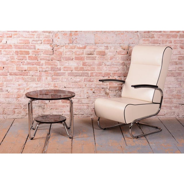 Bauhaus Armchair FN24 in Chrome and Leather attributed to Mücke-Melder, Czech, 1930s For Sale - Image 12 of 16