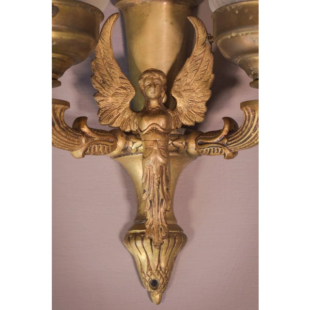 Classical Glass Wall Lamps with Angels, Set of 2 For Sale - Image 12 of 18