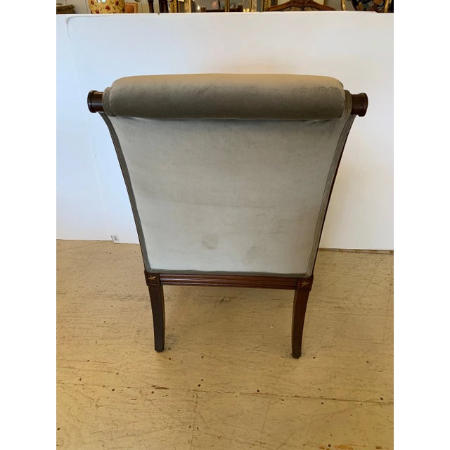 19th Century Mahogany Neoclassical Regency Style Arm Chair With Stars For Sale - Image 12 of 13