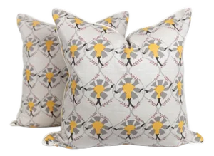 Designer Mally Skok Samode Pillow Covers 22x22 - a Pair