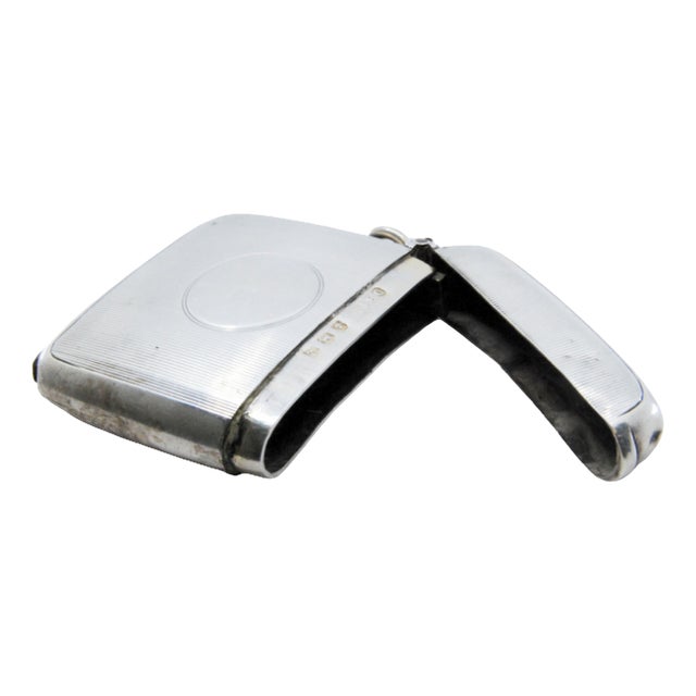 Silver Matchbox with Engravings For Sale