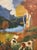 Wood 1970s Impressionist Landscape Painting Two Dogs Oil on Board For Sale - Image 7 of 14