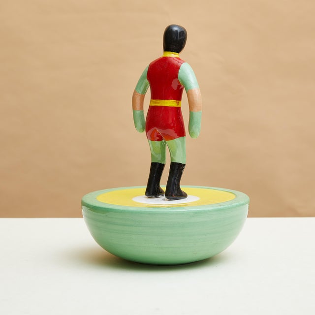 Subbuteo Ornament Sculpture in Double-Mould Ceramic from Artigianato Italiano, in Flawless conditions. Designed from 2000...