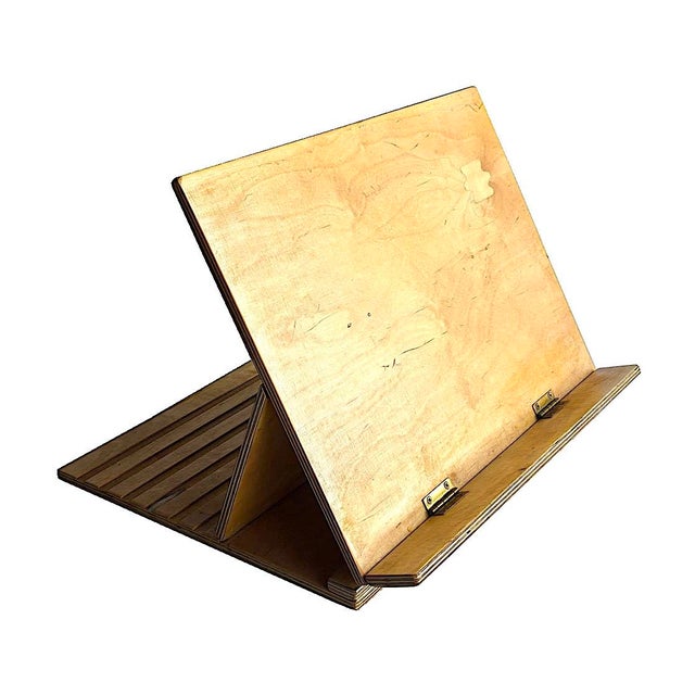 Vintage Arts & Crafts Style Plywood Tabletop Lectern/Bookstand/Easel, Studio Made For Sale - Image 10 of 13