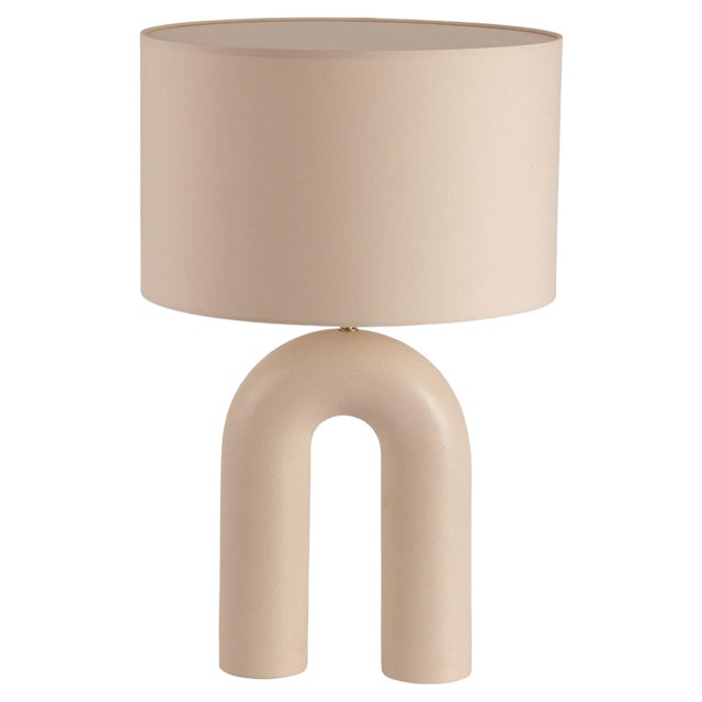Ecru Ceramic Arko Table Lamp by Simone & Marcel For Sale