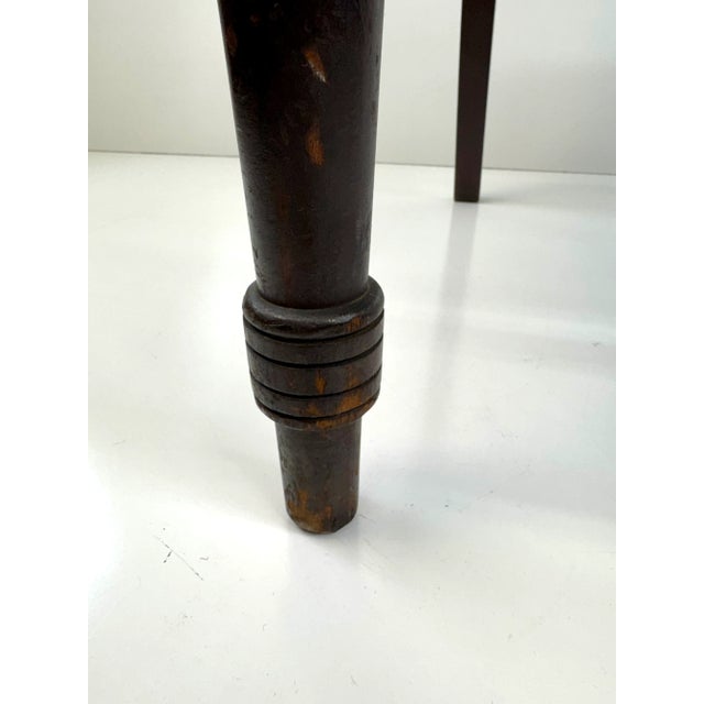 Vintage Black Leather and Wood Library Chair With Nailhead Trim For Sale - Image 10 of 16